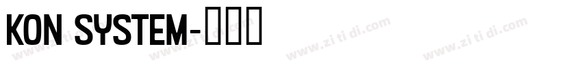 Kon System字体转换
